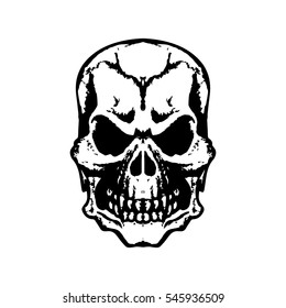 skull tattoo black white 