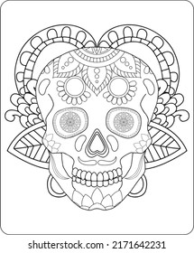 Skull Tattoo Coloring Pages for Kids and Adults