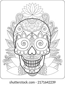 Skull Tattoo Coloring Pages for Kids and Adults