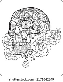 Skull Tattoo Coloring Pages for Kids and Adults