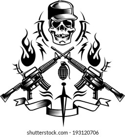 Skull tattoo Combat