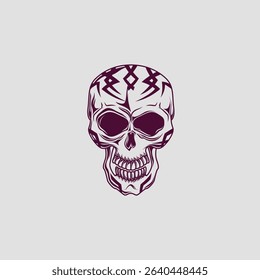 Skull Tattoo Design flat vector design