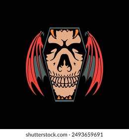 skull tattoo illustration vector design