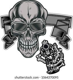 Skull Tattoo Life Short Stock Vector (Royalty Free) 1064370095 ...