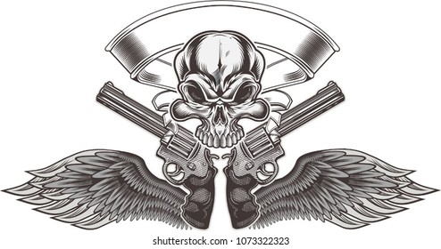 Skull Tattoo Life Short Stock Vector (Royalty Free) 1073322323 ...