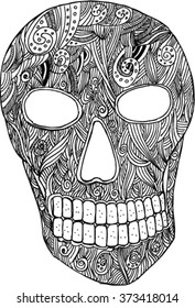 skull tattoo, sketch