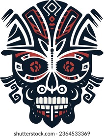 
calavera con estilo de ilustración de tatuaje vectorial