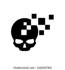 Skull Tech vector logo icon
