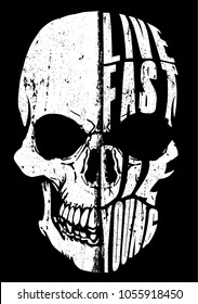 Skull tee graphic design