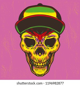 
Skull Teenager Illustration