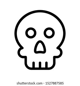 skull thin line vector icon