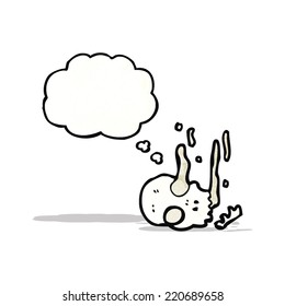 skull with thought bubble