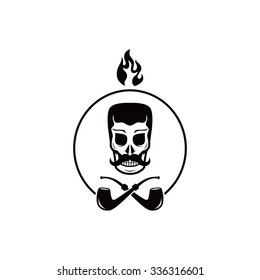 skull tobacco pipe smoker