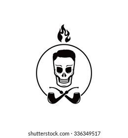 skull tobacco pipe smoker