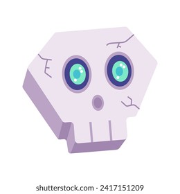 skull tombstone icon vector illustration