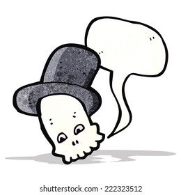 skull in top hat cartoon