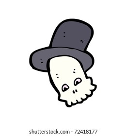 skull in top hat cartoon