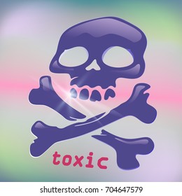 skull toxic 3d / Vector stock Illustated