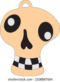 Skull Toy Hanging With Eyes In Different Directions