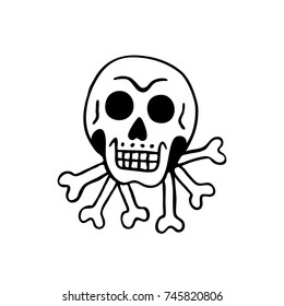 skull traditional tattoo flash