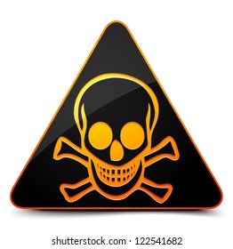 Skull triangle hazard sign