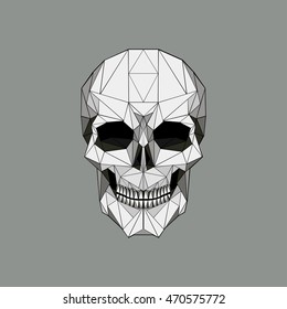 skull in a triangular style