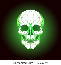 skull in a triangular style