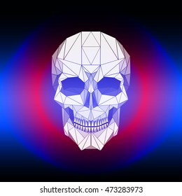 skull in a triangular style