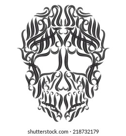 skull tribal tattoo