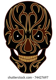 skull with tribals