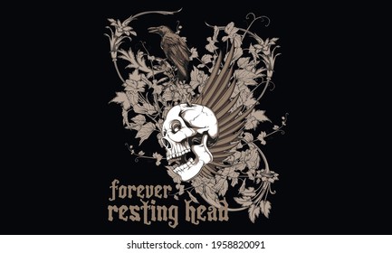 Skull  T-Shirt Design Print File