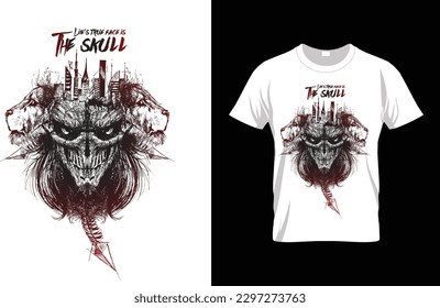 the skull t-shirt design template