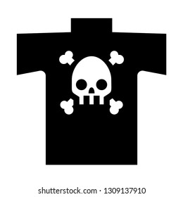Skull tshirt icon. 