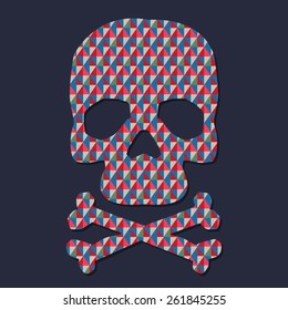 Skull typography, t-shirt graphics, vectors