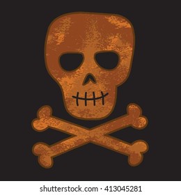 Skull typography, t-shirt graphics, vectors