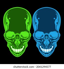 A Skull Unique color style