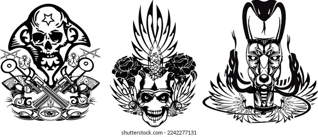 Skull vector art design images