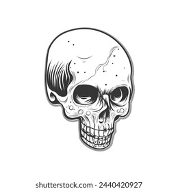 skull vector art design template 