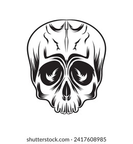 skull vector art illustration style