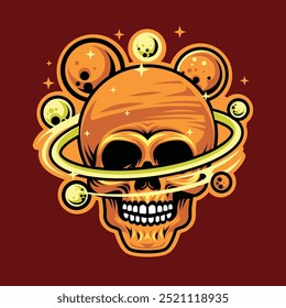 Skull, Vektorgrafik, Logo-Illustration