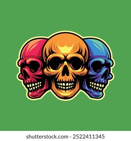 Skull, Vektorgrafik, Logo-Illustration