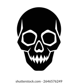 skull vector art on white background