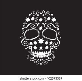 Skull vector background for fashion design, patterns, tattoos