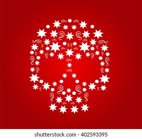 Skull vector background for fashion design, patterns, tattoos