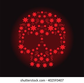 Skull vector background for fashion design, patterns, tattoos