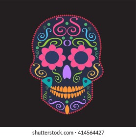 Skull vector background for fashion design, patterns, tattoos