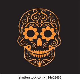 Skull vector background for fashion design, patterns, tattoos