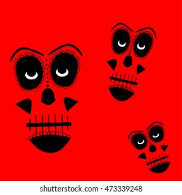 Skull vector background for fashion design, patterns, tattoos