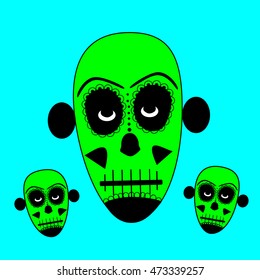 Skull vector background for fashion design, patterns, tattoos