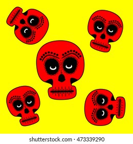 Skull vector background for fashion design, patterns, tattoos